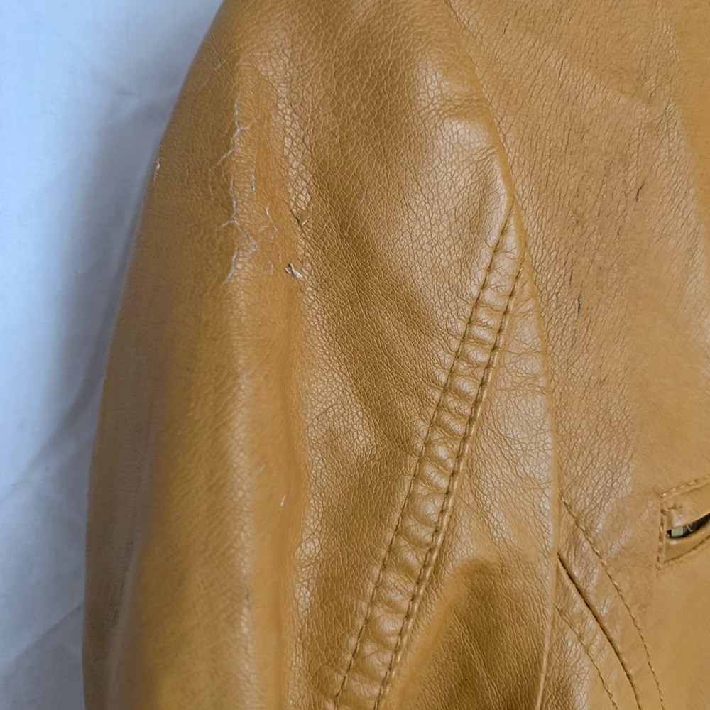 Js Millenium Basic Gold Leather Jacket - image 4